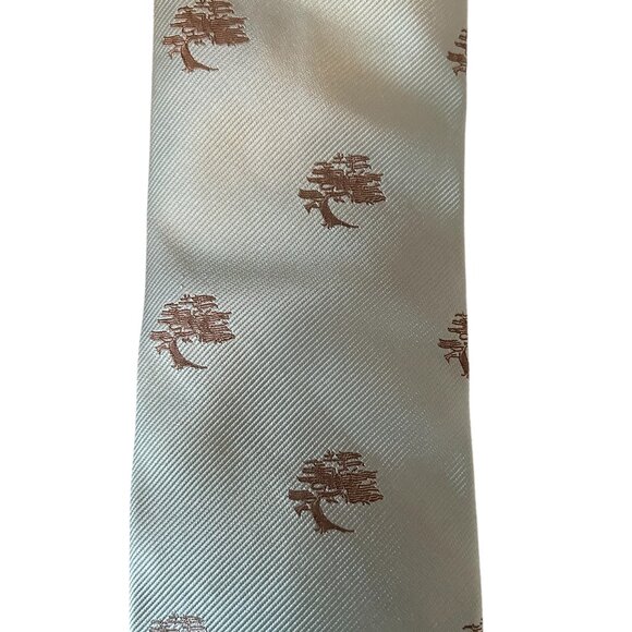 Robert Talbott Best of Class Necktie Men's Light Blue Silk Designer Trees - Picture 3 of 6